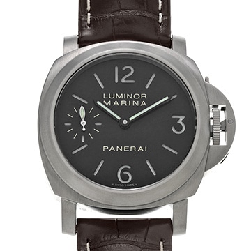 パネライ ルミノールマリーナ チタニオ PAM00177 ブラック メンズ 時計 【中古】【wristwatch】