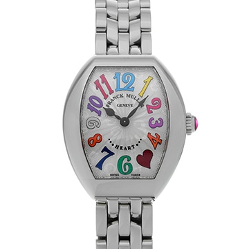 フランクミュラー ハートトゥハート トレゾカラードリーム 5002SQZC5HJCOL シルバー/ギョーシェ レディース 時計 【中古】【wristwatch】