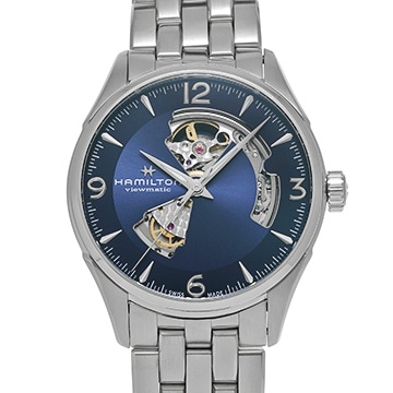 ハミルトン ジャズマスター オープンハート H32705141 ブルー メンズ 時計 【中古】【wristwatch】