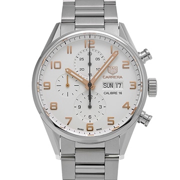 タグ ホイヤー カレラ キャリバー16 クロノグラフ デイデイト CV2A1AC.BA0738 オパーリン メンズ 時計 【中古】【wristwatch】