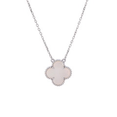 ヴァン クリーフ&アーペル ヴィンテージアルハンブラネックレス シルバー K18ホワイトゴールド WG レディース ジュエリー 【中古】【jewelry】