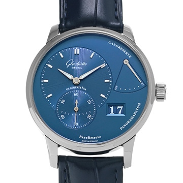 グラスヒュッテ オリジナル パノリザーブ 1-65-01-26-12-55 ブルー メンズ 時計 【中古】【wristwatch】