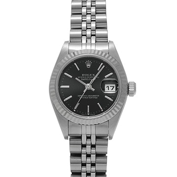 ロレックス デイトジャスト 79174 ブラック レディース 時計 【中古】【wristwatch】