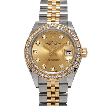 ロレックス レディ デイトジャスト 28 279383RBR シャンパン/ダイヤモンド レディース 時計 【中古】【wristwatch】