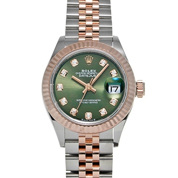 ロレックス デイトジャスト レディ 28 279171G オリーブグリーン/ダイヤモンド レディース 時計 【中古】【wristwatch】