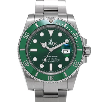 ロレックス サブマリーナ デイト 116610LV グリーン メンズ 時計 【中古】【wristwatch】