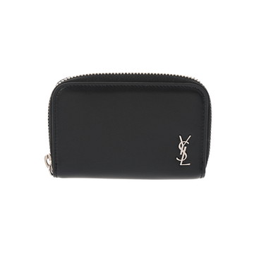 サンローラン ブラック MRT607765.1120 レザー ユニセックス 財布 【中古】【purse】