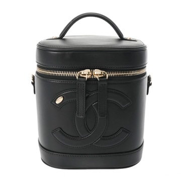 シャネル バニティ チェーンショルダー 2WAY  ブラック AS0323 カーフスキン レディース バッグ 【中古】【bag】
