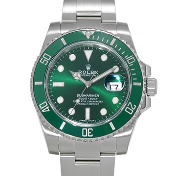 ロレックス サブマリーナ デイト 116610LV グリーン メンズ 時計 【中古】【wristwatch】