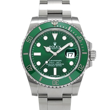 ロレックス サブマリーナ デイト 116610LV グリーン メンズ 時計 【中古】【wristwatch】