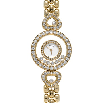 ショパール ハッピーダイヤモンド 20/5742-0001 ホワイト/ダイヤモンド レディース 時計 【中古】【wristwatch】