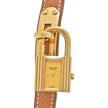 エルメス ケリーウォッチ KE1.201 シャンパン レディース 時計 【中古】【wristwatch】