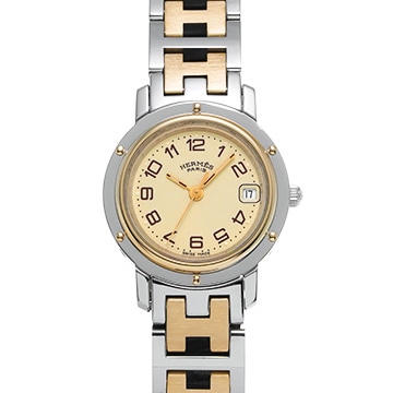 エルメス クリッパー CL4.220.430/3752 アイボリー レディース 時計 【中古】【wristwatch】