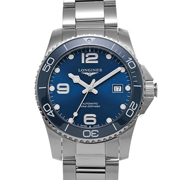 ロンジン ハイドロコンクエスト L3.781.4.96.6 ブルー メンズ 時計 【中古】【wristwatch】