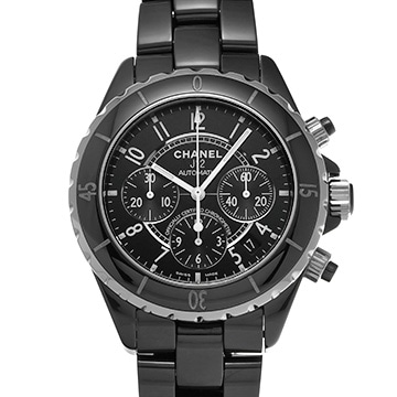 シャネル J12 クロノグラフ 41MM H0940 ブラックラッカー メンズ 時計 【中古】【wristwatch】