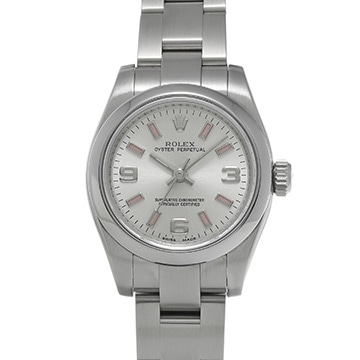 ロレックス オイスターパーペチュアル 26 176200 シルバー レディース 時計 【中古】【wristwatch】
