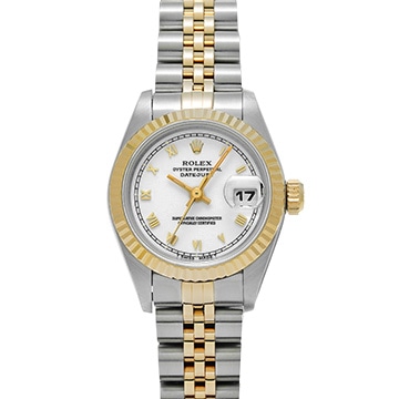 ロレックス デイトジャスト 69173 ホワイト レディース 時計 【中古】【wristwatch】