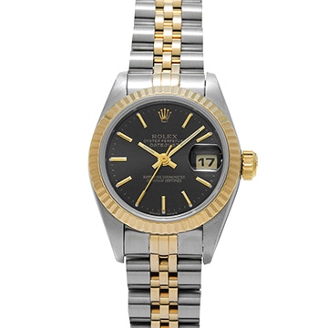ロレックス デイトジャスト 69173 ブラック レディース 時計 【中古】【wristwatch】