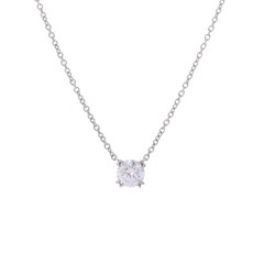 ハリー ウィンストン ラウンドカット ソリティア ネックレス シルバー PIDPRD010SI Pt950プラチナ レディース ジュエリー 【中古】【jewelry】