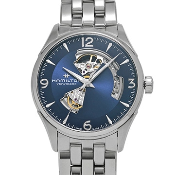 ハミルトン ジャズマスター オープンハート H32705141 ブルー メンズ 時計 【中古】【wristwatch】
