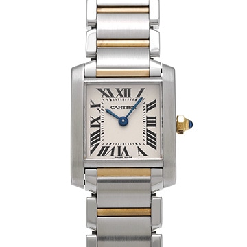 カルティエ タンク フランセーズ SM W51007Q4 シルバー レディース 時計 【中古】【wristwatch】