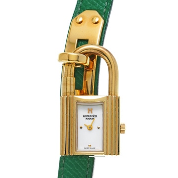 エルメス ケリーウォッチ KE1.201 ホワイト レディース 時計 【中古】【wristwatch】