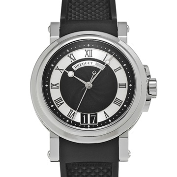 ブレゲ マリーン II ラージデイト 5817ST/92/5V8 ブラック/シルバー メンズ 時計 【中古】【wristwatch】