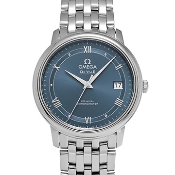 オメガ デ・ヴィル プレステージ コーアクシャル 424.10.37.20.03.002 ブルー メンズ 時計 【中古】【wristwatch】
