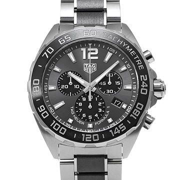 タグ ホイヤー フォーミュラ1 クォーツ クロノグラフ CAZ1011.BA0843 グレー/ブラック メンズ 時計 【中古】【wristwatch】