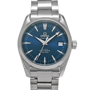 オメガ シーマスター アクアテラ コーアクシャル 2504.80 ブルー メンズ 時計 【中古】【wristwatch】