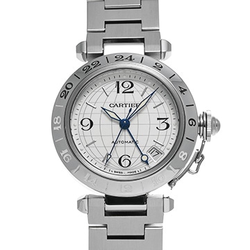 カルティエ パシャ C メリディアン GMT W31078M7 シルバー ユニセックス 時計 【中古】【wristwatch】