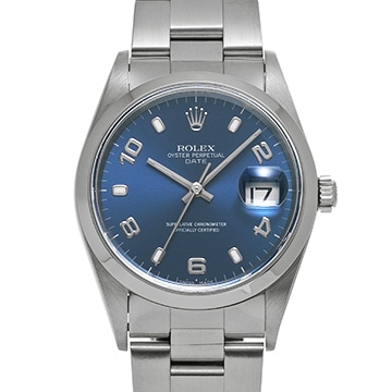 ロレックス オイスターパーペチュアル デイト 15200 ブルー メンズ 時計 【中古】【wristwatch】