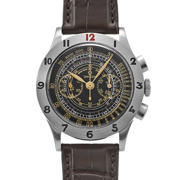 オメガ ミュージアムコレクション オフィサーズウォッチ 1945 5702.50.02 ブラック メンズ 時計 【中古】【wristwatch】