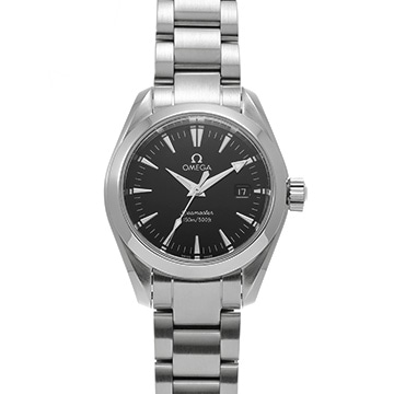 オメガ シーマスター アクアテラ クォーツ 2577.50 ブラック レディース 時計 【中古】【wristwatch】