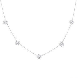 ヴァン クリーフ&アーペル フルーレット ネックレス 5モチーフ シルバー VCARA47800 K18ホワイトゴールド WG レディース ジュエリー 【中古】【jewelry】