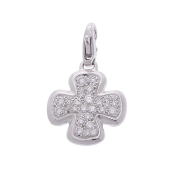 シャネル クローバーチャーム シルバー J2263 K18ホワイトゴールド WG レディース ジュエリー 【中古】【jewelry】
