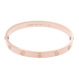 カルティエ ラブブレスレット #17 新型 ゴールド K18ピンクゴールド PG レディース ジュエリー 【中古】【jewelry】