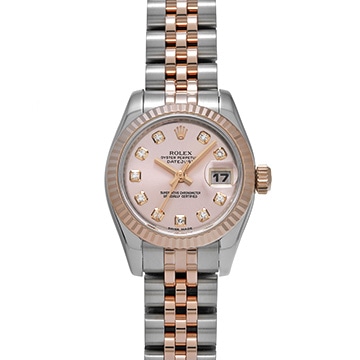 ロレックス デイトジャスト 179171G ピンク/ダイヤモンド レディース 時計 【中古】【wristwatch】