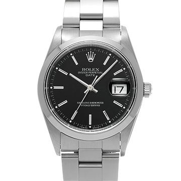 ロレックス オイスターパーペチュアル デイト 15200 ブラック メンズ 時計 【中古】【wristwatch】