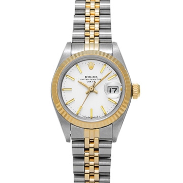 ロレックス デイトジャスト 69173 ホワイト レディース 時計 【中古】【wristwatch】