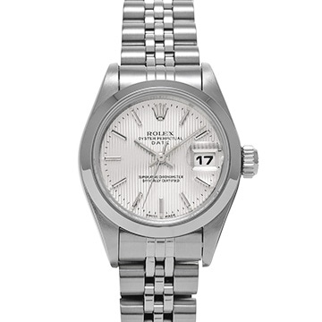 ロレックス オイスターパーペチュアル デイト 69160 シルバータペストリー レディース 時計 【中古】【wristwatch】