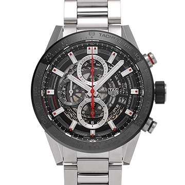 タグ ホイヤー カレラ キャリバーホイヤー01 クロノグラフ CAR201V.BA0714 ブラック メンズ 時計 【中古】【wristwatch】