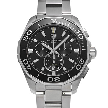 タグ ホイヤー アクアレーサー クォーツ クロノグラフ CAY111A.BA0927 ブラック メンズ 時計 【中古】【wristwatch】