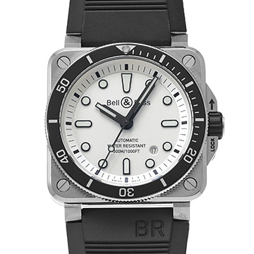 ベル＆ロス BR 03-92 ダイバー BR0392-D-WH-ST/SRB ホワイト メンズ 時計 【中古】【wristwatch】