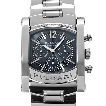 ブルガリ アショーマ クロノグラフ AA44SCH ブルーグレー メンズ 時計 【中古】【wristwatch】