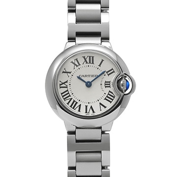 カルティエ バロンブルー ドゥ カルティエ 28mm W69010Z4 シルバー レディース 時計 【中古】【wristwatch】