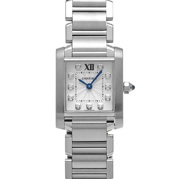 カルティエ タンク フランセーズ SM WE110006 シルバー/ダイヤモンド レディース 時計 【中古】【wristwatch】