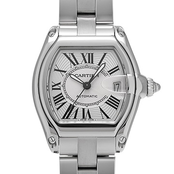 カルティエ ロードスター LM W62025V3  シルバー メンズ 時計 【中古】【wristwatch】