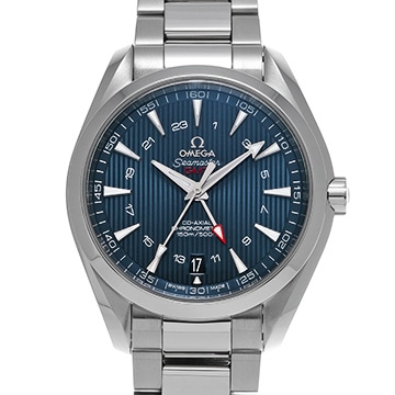 オメガ シーマスター アクアテラ コーアクシャル GMT 231.10.43.22.03.001 ブルー メンズ 時計 【中古】【wristwatch】