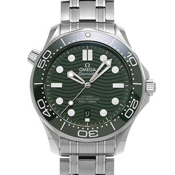 オメガ シーマスター ダイバー300 コーアクシャル マスタークロノメーター 210.30.42.20.10.001 グリーン メンズ 時計 【中古】【wristwatch】
